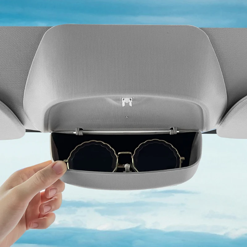 

Car Glasses Box Special For Tesla Model 3 Y Original Design Card Storage Case Holder Sunglasses Clip Modification Accessories