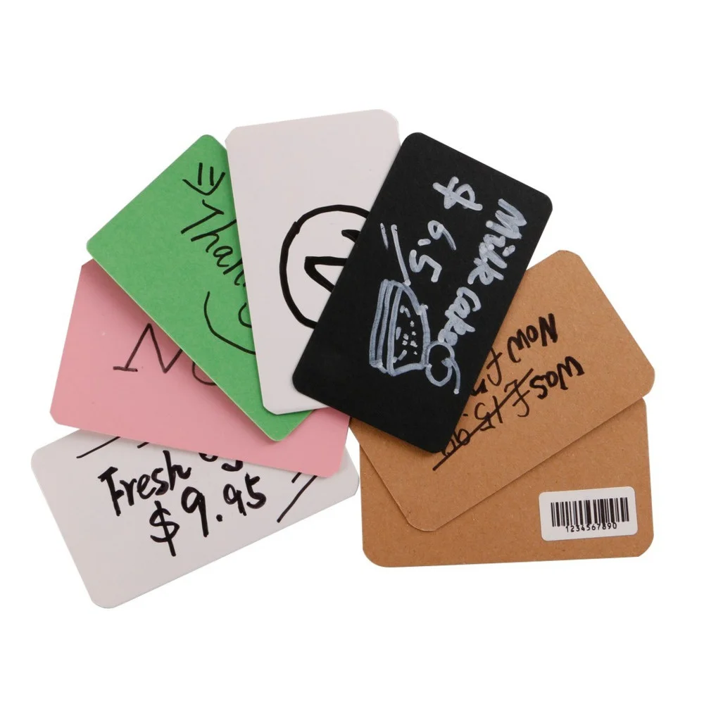Kraft Paper Card Blank Business Card Message Thank You Writing Label Bookmark Learning