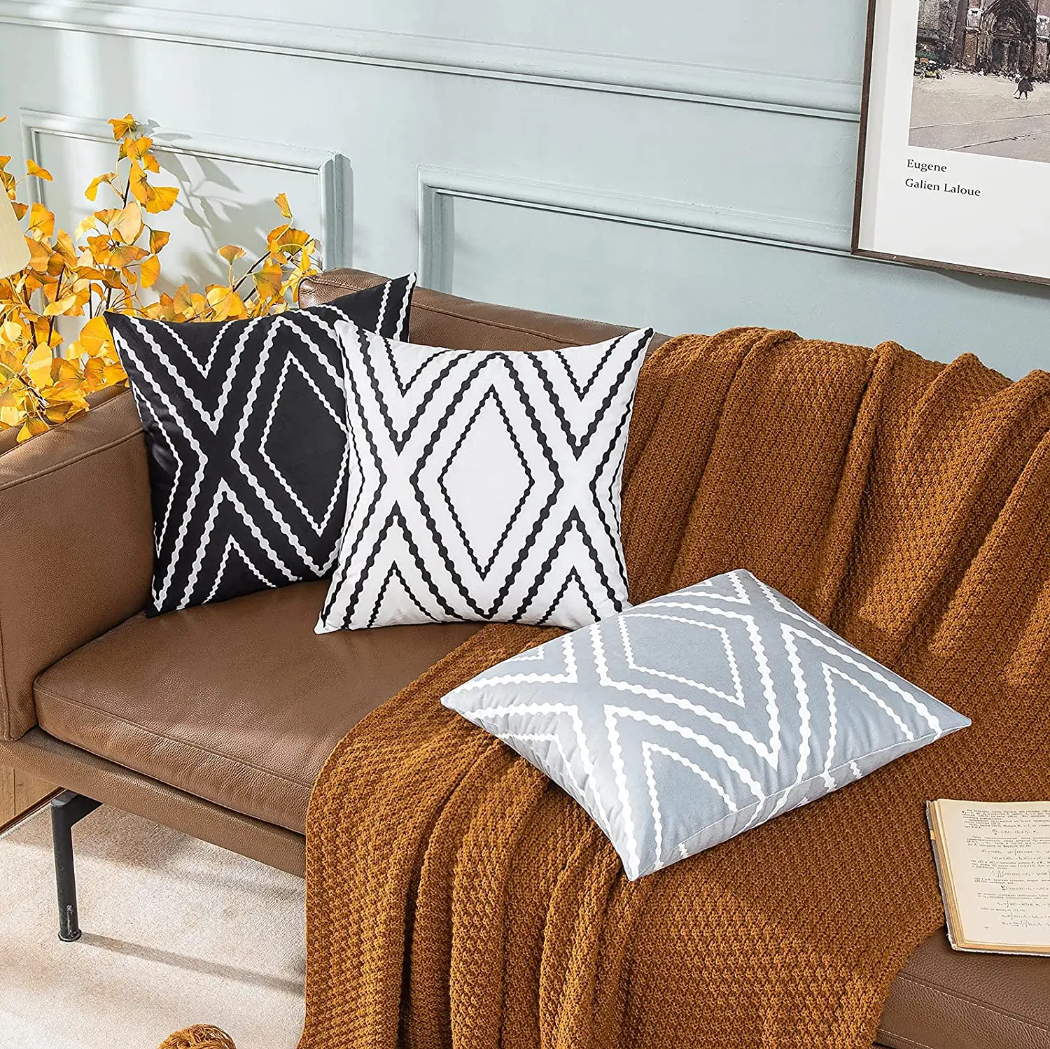

Boho Decorative Cushion Cover Velvet Geometric Throw Pillow Covers 45x45cm Pillowcases Soft Modern Cushion Case For Sofa Bed