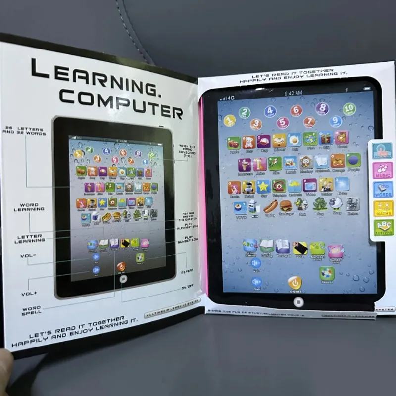 Simulation Mini Tablet Laptop Early Education Machine Gift For Children Educational Toy Early LearningTablet Kids Learning Pad 2