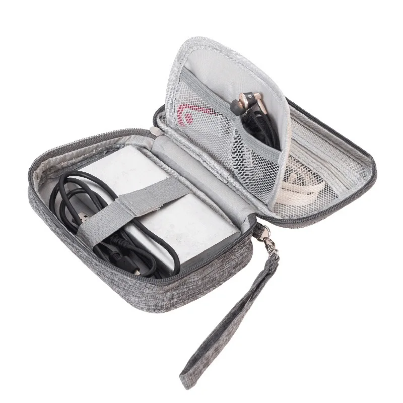 Portable Cable Digital Storage Bags Organizer USB Gadgets Wires Charger Power Battery Zipper Cosmetic Bag Case Accessories Item - 6