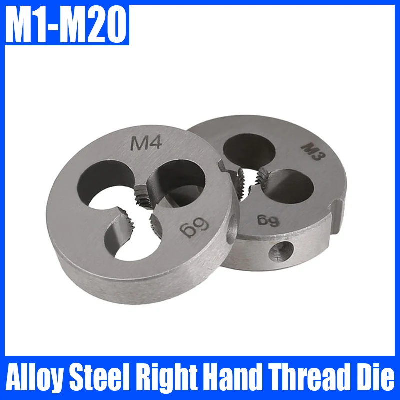 

1PCS M1-M20 Metric Right Hand Thread Die Machine Screw Round Die Thread Tapping Tool Metric Screw Die Hand Tool