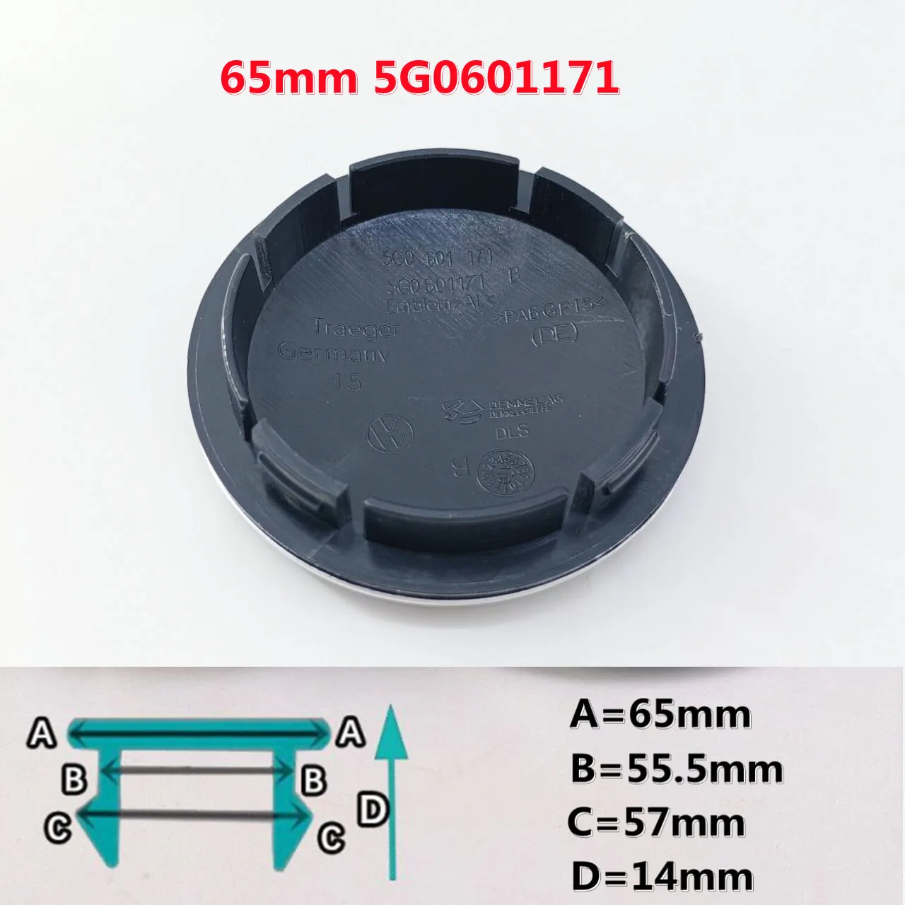 10PCS Full Black Wheel Center Caps Hub Covers - Car Styling Accessories