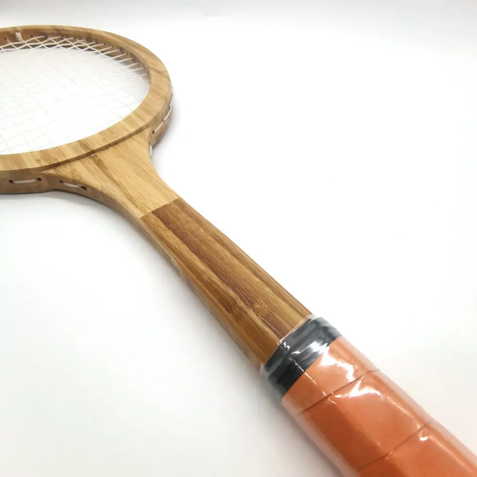 Raquette de tennis en bois de style rétro, cadeau de décoration commémorative  18