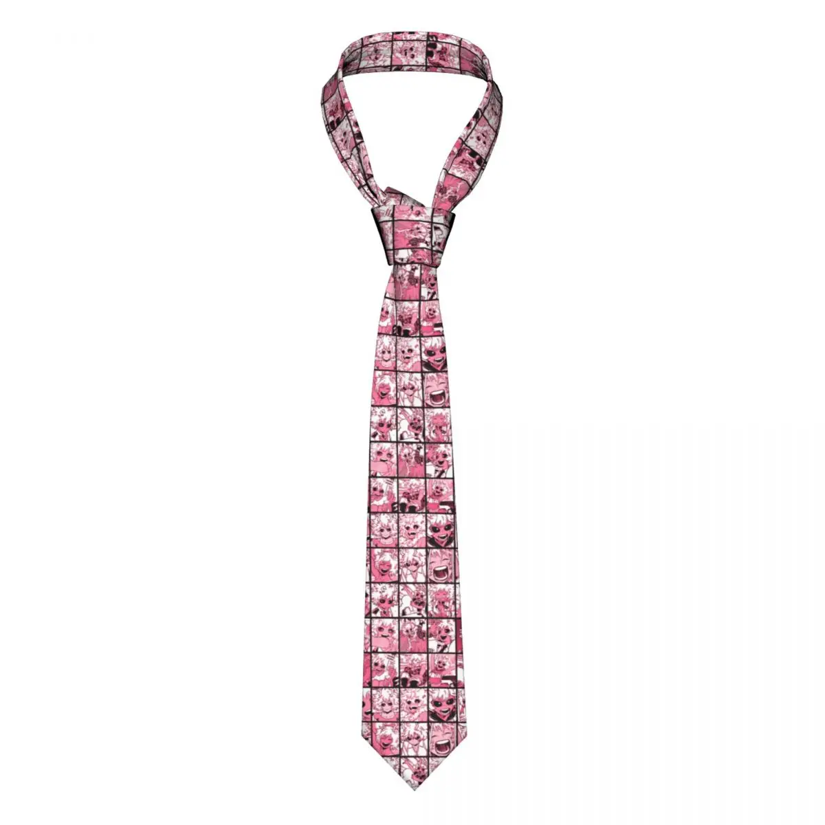 

Mina Ashido Necktie Men Women Polyester 8 cm Boku No My Hero Academia Manga Pinky Neck Tie Silk Narrow Shirt Accessorie Gravatas