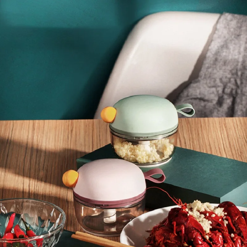 

200ml Manual Meat Mincer Garlic Masher Portable Chopper Vegetable Onion Cutter Churn Manual Juicer Kitchen Cooking Accessories