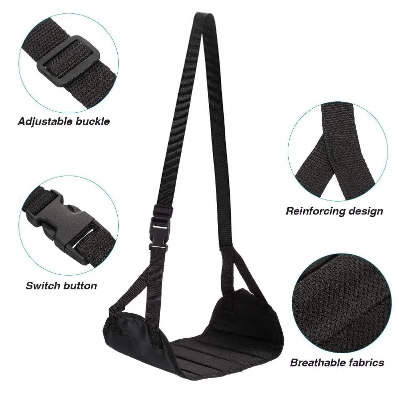 Aircraft Rest Foot Office Hanging Adjustable Simple Leg Hammock Accessories Table Feet Stool Work Flying Travel Rest Foot Pad 5