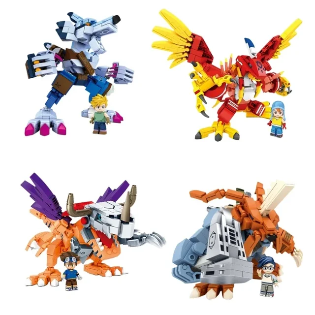 SEMBO BLOCK Digimon Adventure Anime Block Action Doll Model Garudamon Metal Greymon Children's Model Puzzle Toy Birthday Gift 5