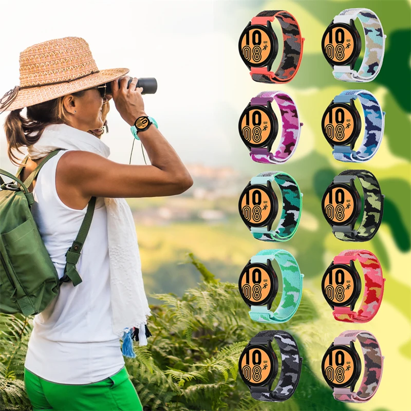 Фото Ремешок нейлоновый для Samsung Galaxy Watch 4 3 classic active 2/Gear S3/S2, браслет для наручных часов Huawei watch GT 2e pro band 22 мм 20 мм №5