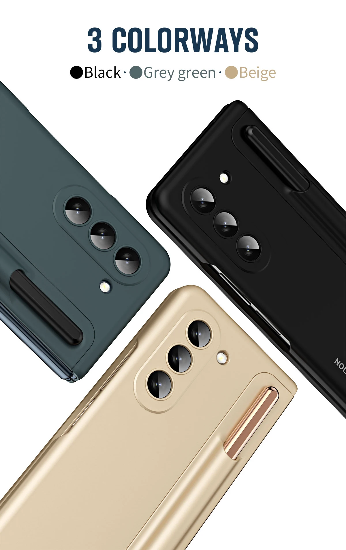 Phone Case For Samsung Galaxy Z Fold With Pen Holder And Stand_voghion.com