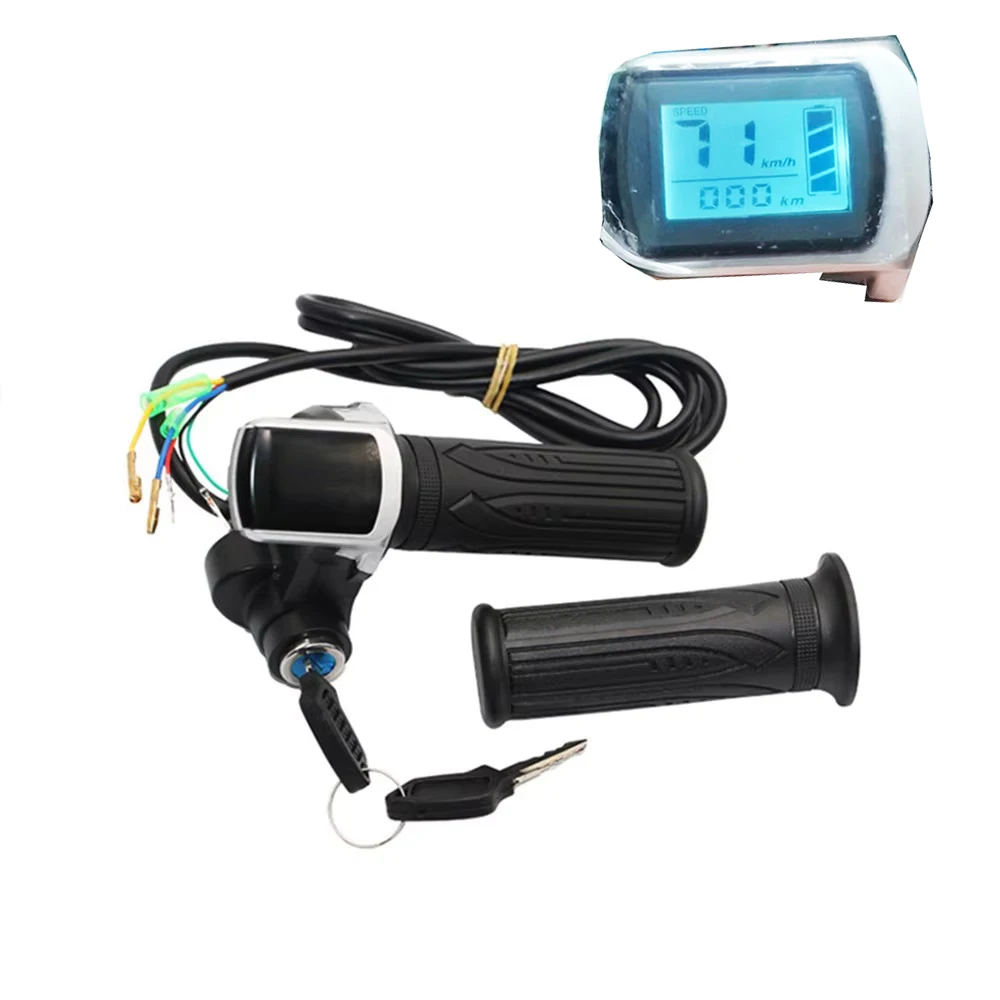 Electric Bike Twist Throttle 36V 48V Grip Speed Display for All Electric Bike/Scooter Brushless Controller electric bike throttle,electric bike parts,electric bike display
