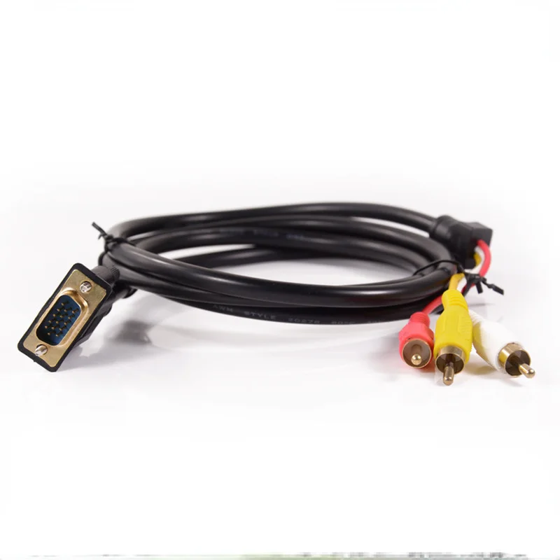Conversor de Conversão Vga Hdmi de 1.5m-compatível ao Macho do Cabo de Rca ao Cabo Masculino Composto Masculino do Adaptador do Conector do av de Rca m m - Imagem 5