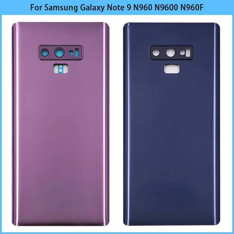 For Samsung Galaxy Note 9 Note9 N960 N9600 N960F Battery Back Cover Rear Door 3D Glass Panel Housing Case Camera Lens Adhesive