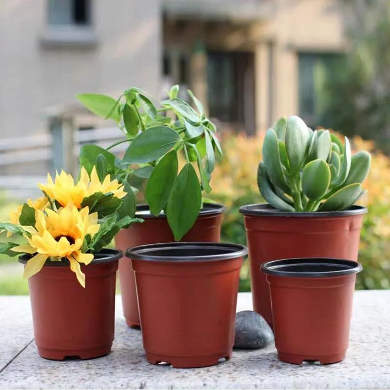 Flower Pot Hydroponic Flower Pot Plant Pot 10/20/50PCS Plant Nursery Pot Seed Starting Pot Plastic Succulents Seedlings Cuttings 9/12/15/17/21cm