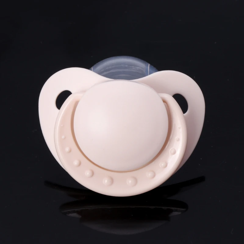 Adult Sized Pacifier For Adult Babies Calming Large Handle Pink Blue silicone pacifier