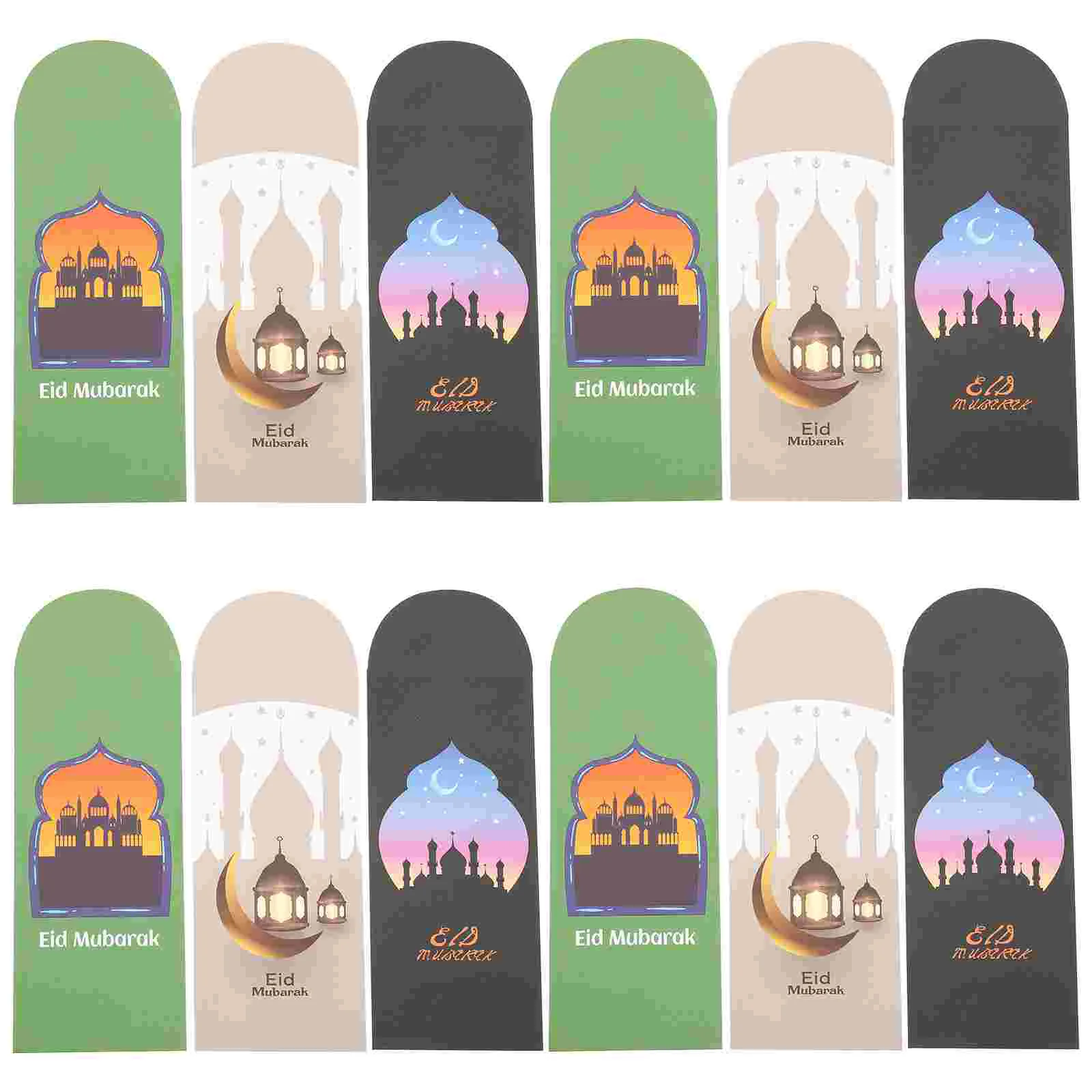 

18/36pcs Eid Mubarak Cash Envelopes Money Cards Paper Bag Ramadan Islamic Muslim Eid Al-Fitr Gift Favors Decoration