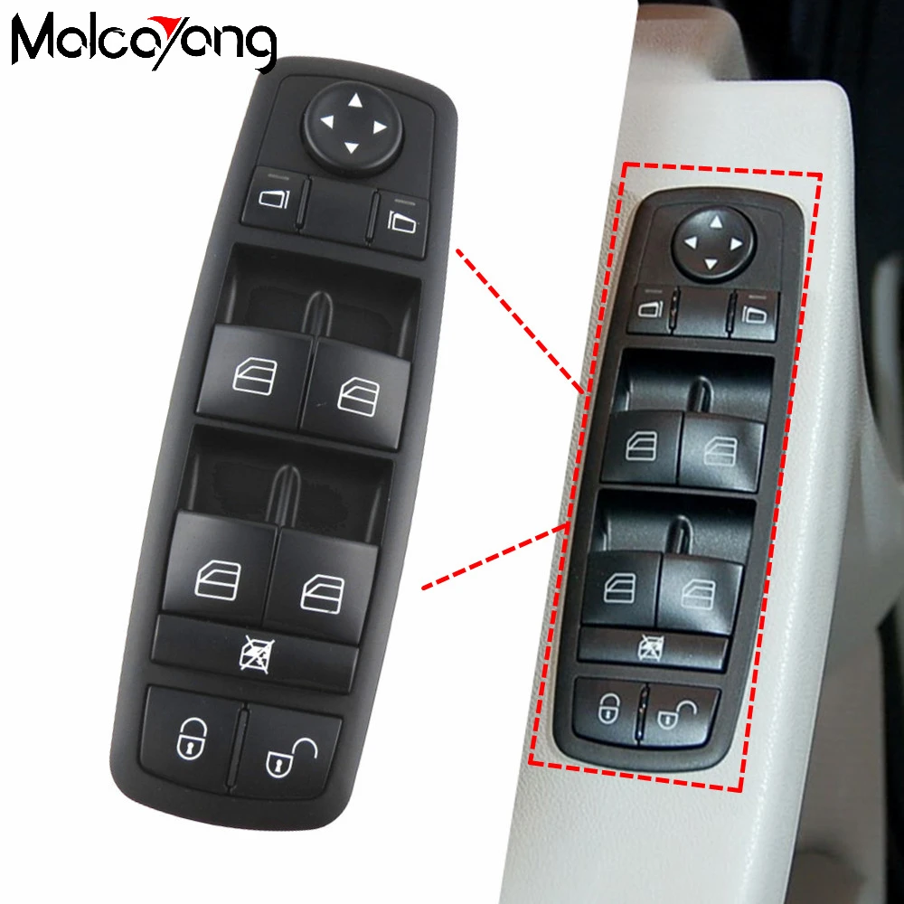 

Кнопка главного переключателя стеклоподъемника для Mercedes Benz A B GL M R Class W245 W169 X164 2004-2012 A1698206610 1698206610 автозапчасти