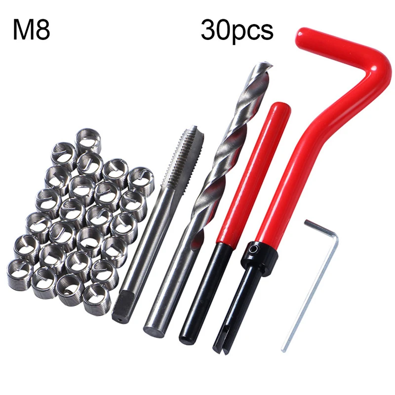 Thread Repair Tool Kit 30pcs M5/m6/m8 Restoring Damaged Threads Spanner