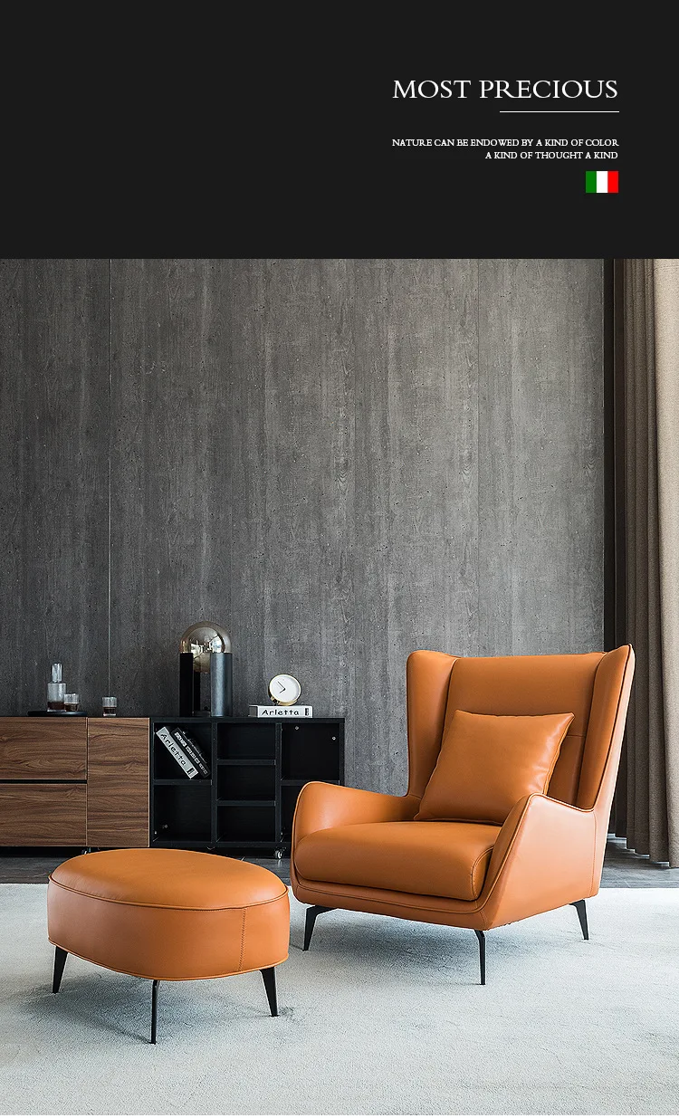 Description Picture 4 of itemSingle Waterproof Living Room Chair Luxury Nordic Balcony Lounge Chairs Reading Minimalist Back Support Poltronas Decoration