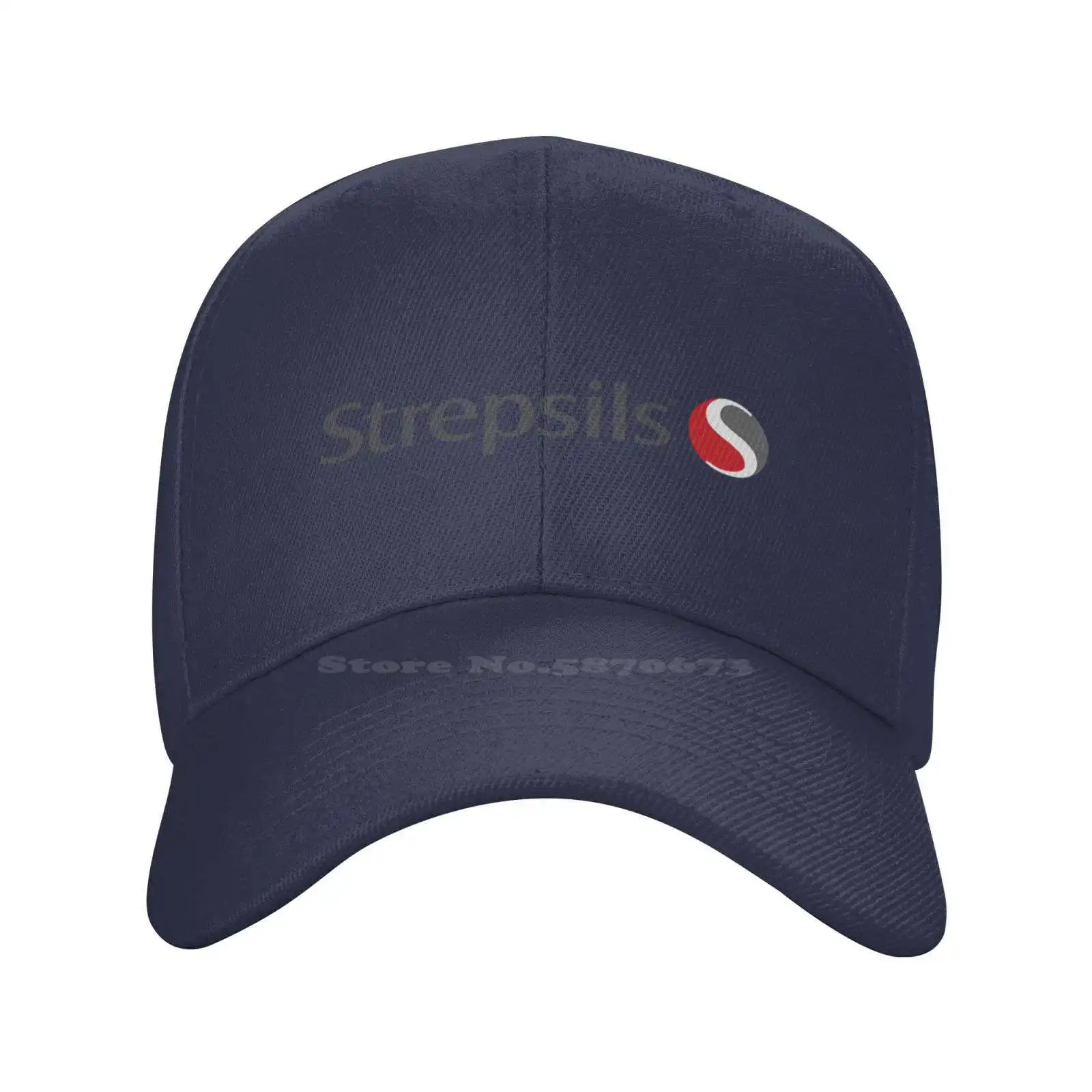 

Strepsils Logo Print Graphic Casual Denim cap Knitted hat Baseball cap