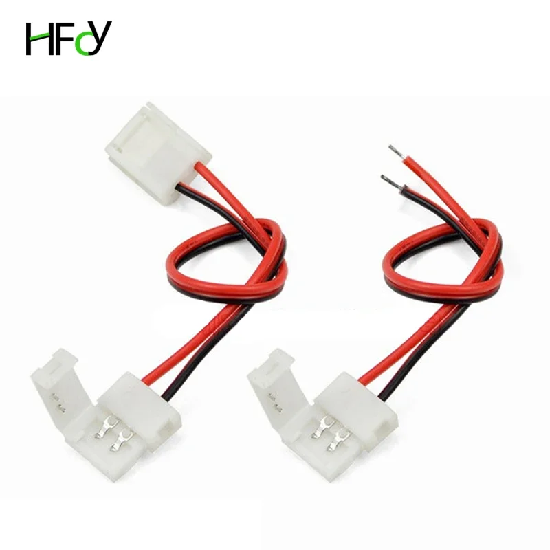 100Pcs2PinPower8mm10mmLEDStripsLightsConnectorSpliceClip