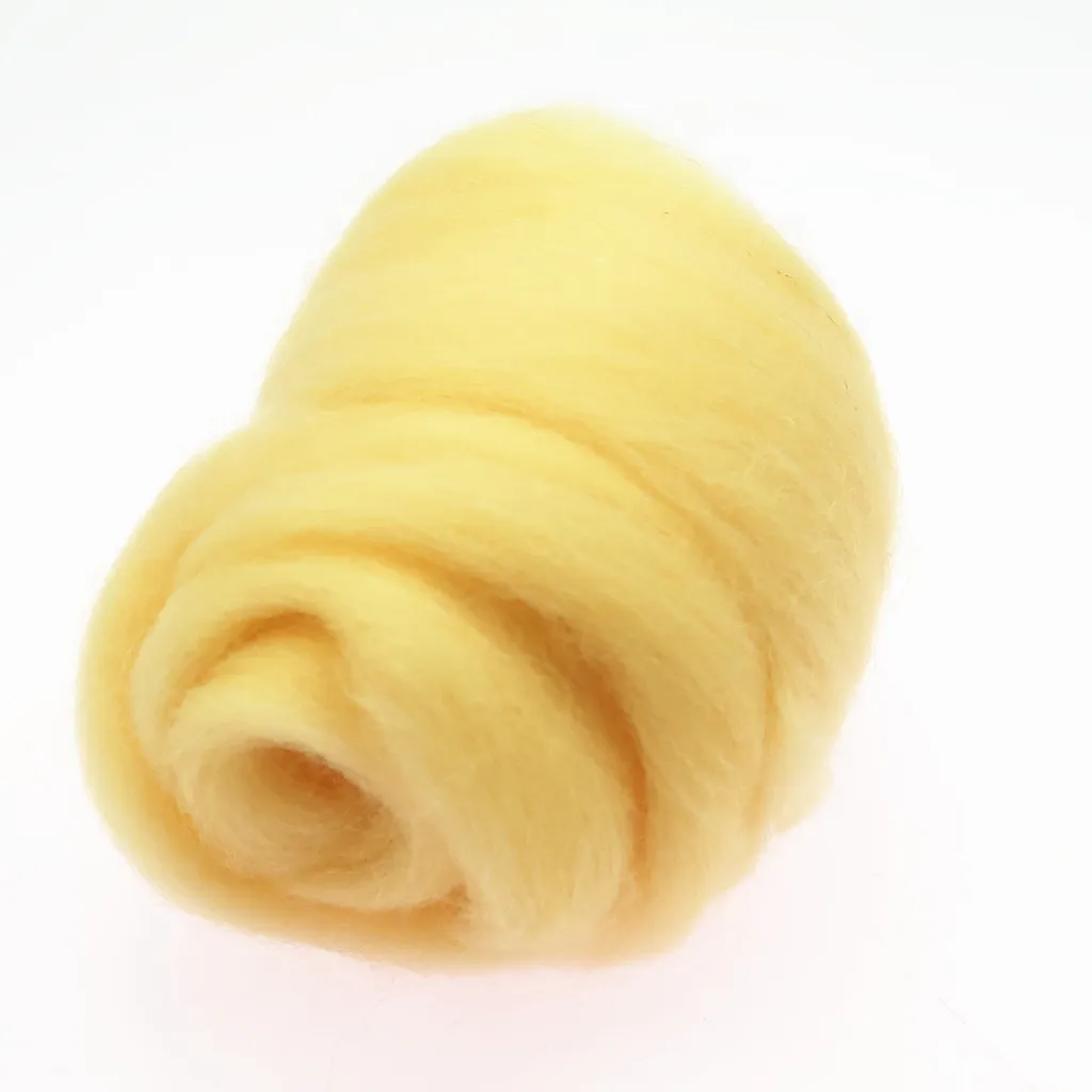 10/50/100g Yellow Series Wool Fibre Flower Animal Toy Wool Felting Handmade Spinning DIY Craft Materials Tool Felt Christmas