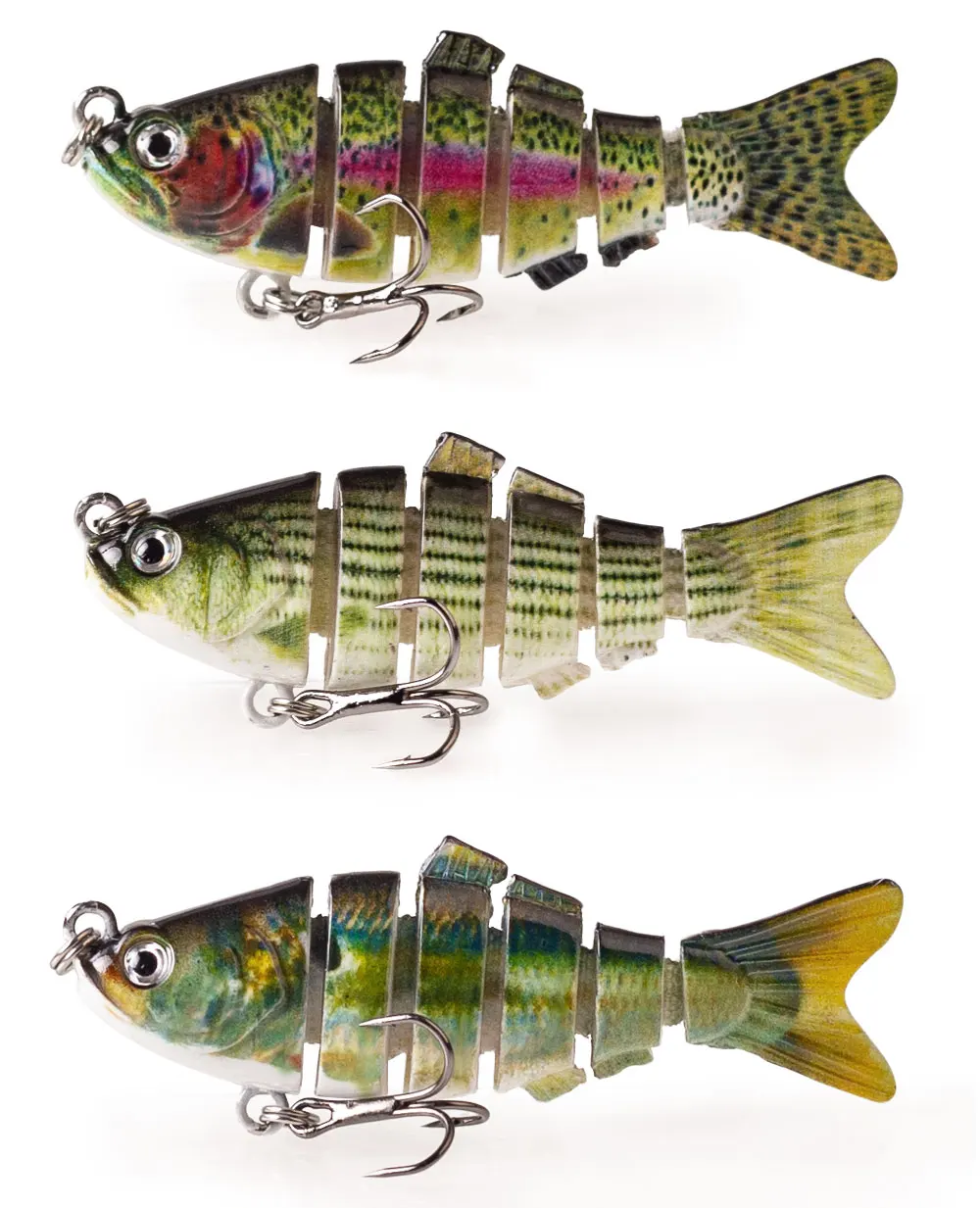 Hanlin 7cm/2,76 Zoll 8g Mini Multi-Gelenk-Shad-Swimbait-Angelköder, segmentierter Wobbler, Angel-Crankbait, Angelzubehör für Barsch – Detail 10
