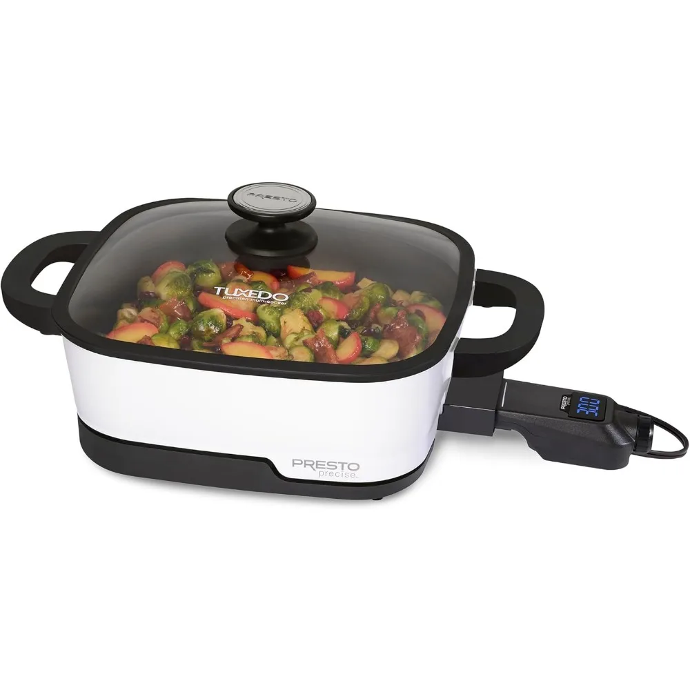 07118 Tuxedo Precision Multi-Cooker Digital Skillet, 12", White 4