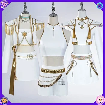 Rumi Mira Zoey White Singing Suit - Halloween Party Cosplay Costume with Wig for Women Girls Adults Kids 1