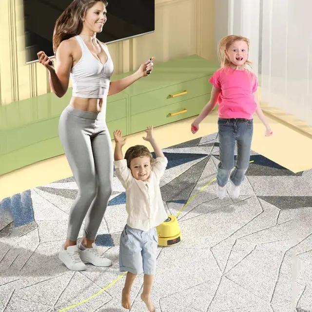 Child Digital Counter Rope Skipping Machine Electric Jump Rope Intelligent Remote Control Automatic Sports Home Fitness Kids Toy 2