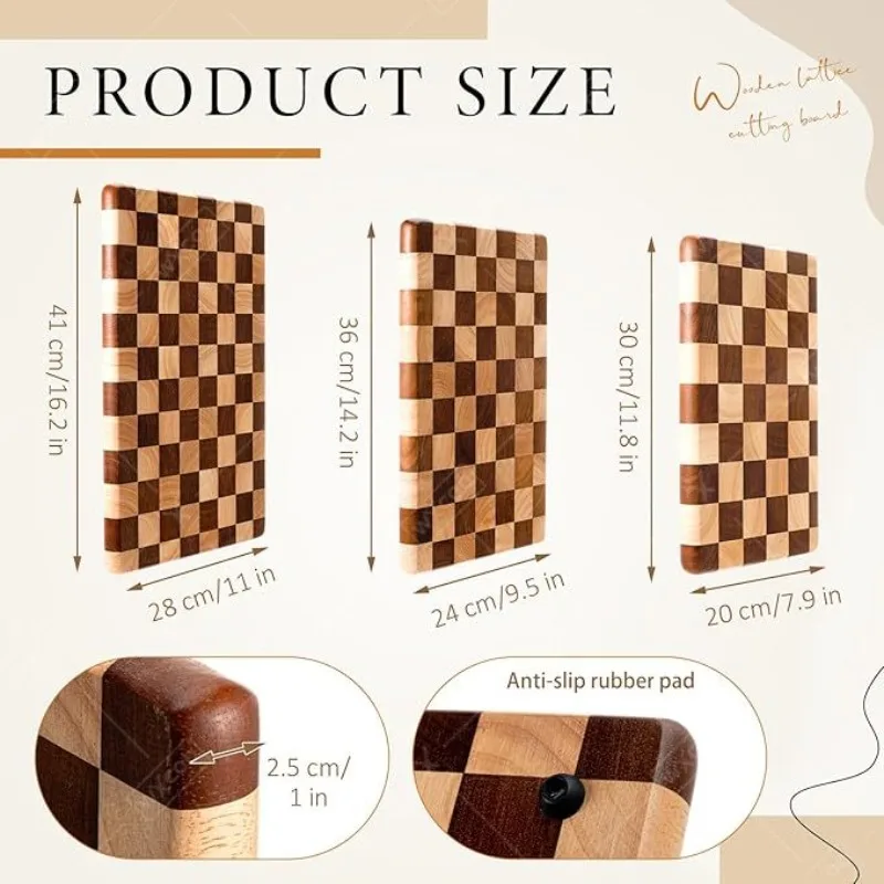 Checkerboard Wood Cutting Board 6