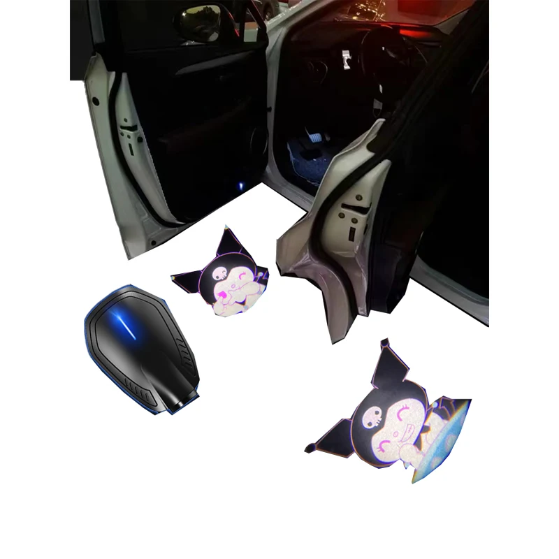 Sanrio Accessories Anime Hello Kitty Pokemon Car Light Wireless Dynamic  Projector Led Door Lamp Atmosphere Decor Light Warning - AliExpress