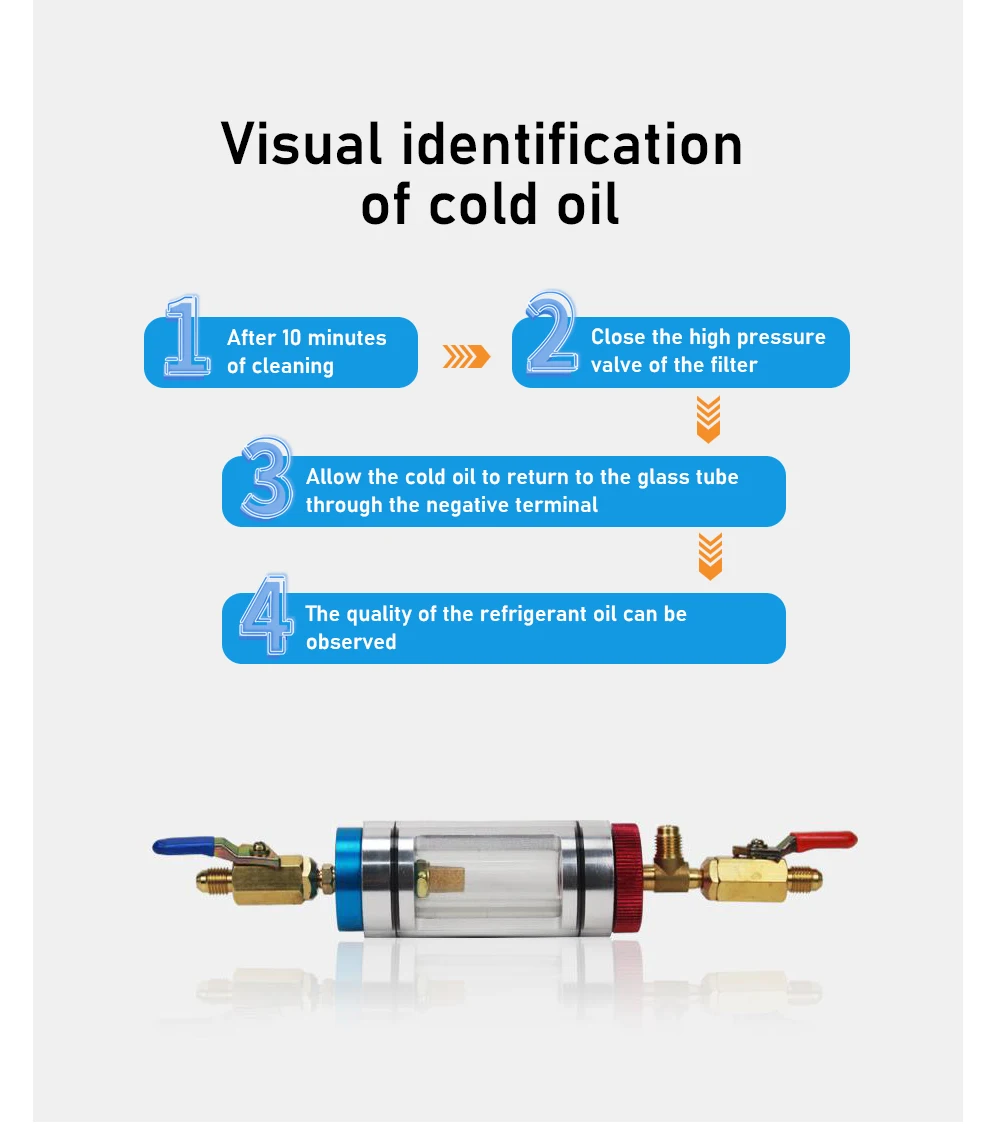Air Conditioning Refrigeration Oil Filtration Analyzer Automotive Refrigerant Oi