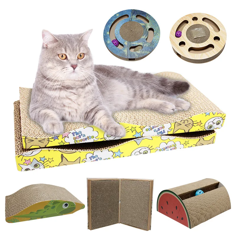 

Interactive Cat Scratching Board Cat Grinding Claw Toy Wear-resistant Cat Scratcher Watermelon Pattern Pet Scratch Board Toys