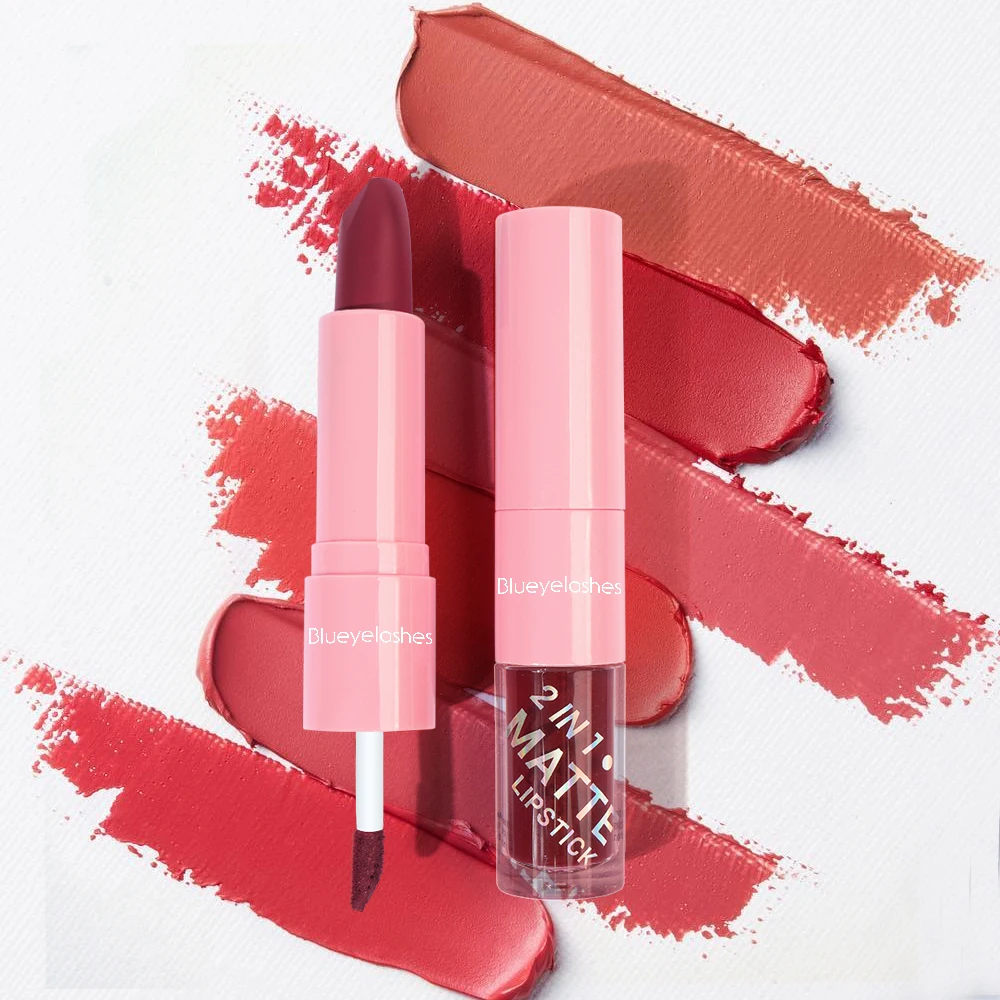 

Blulashes одиночный двойной рот красный цвет губ глазурь для губ косметический инструмент