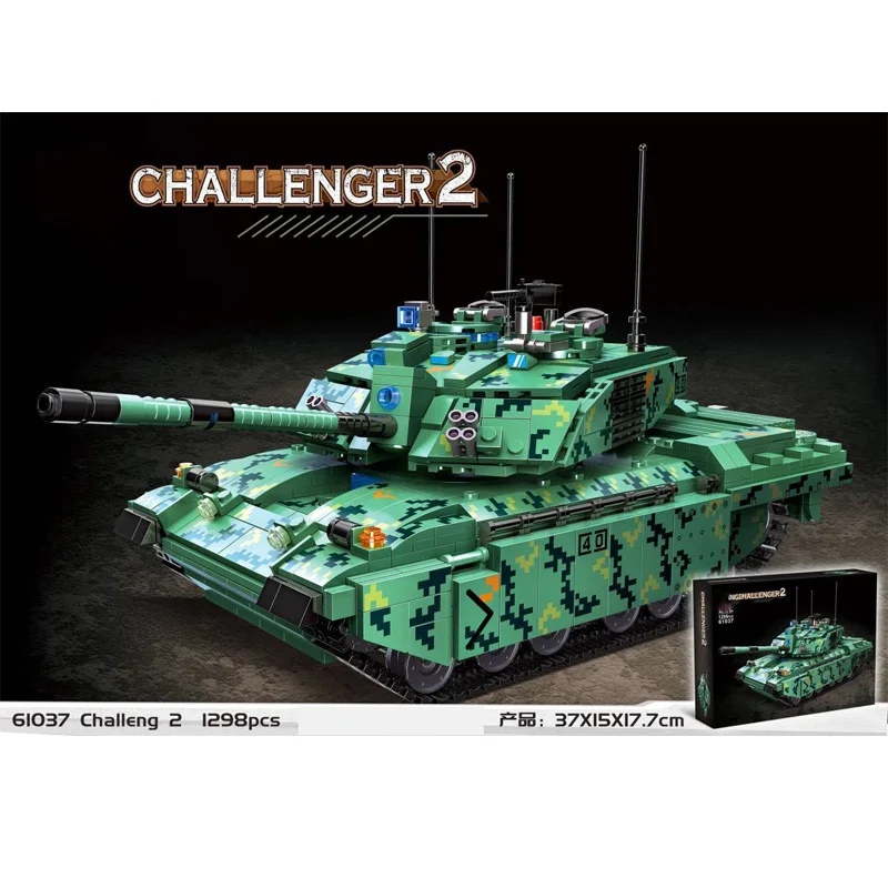 

World War II Military Model Britain Challenger2 Main Battle Tank Collection Model Building Blocks Bricks Toys Gifts