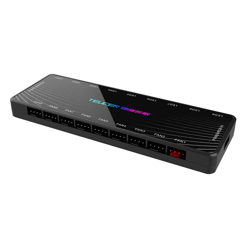 Teucer-pwm e Argb Hub Splitter Adaptador Argb Endereçável Interface Sata Concentrador para Ventilador a Pinos Pinos - Imagem 3