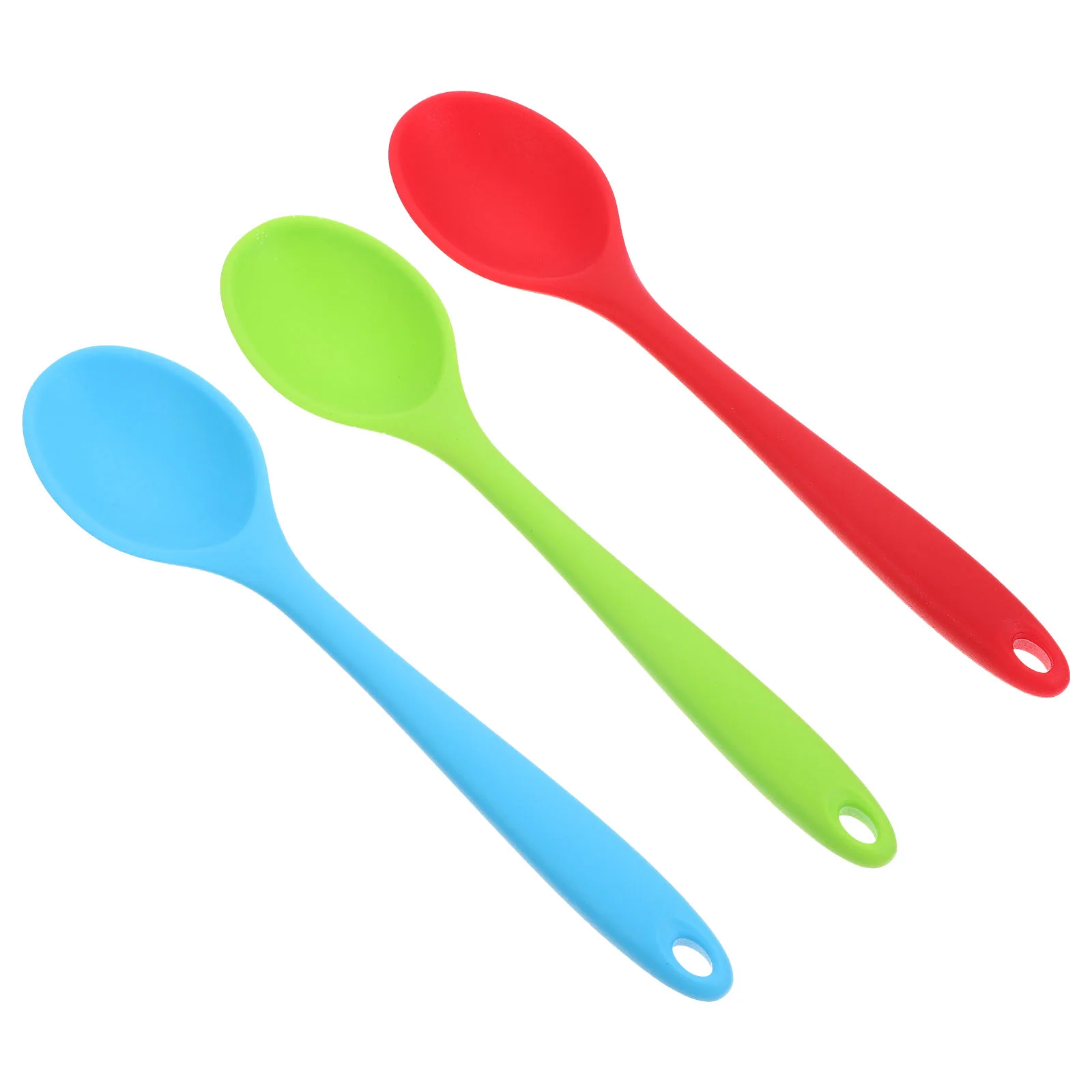 

Silicone Spoon Kitchen Supplies Soup Mixing Salad Household Cooking Non-stick Spoons for Serving Utensils