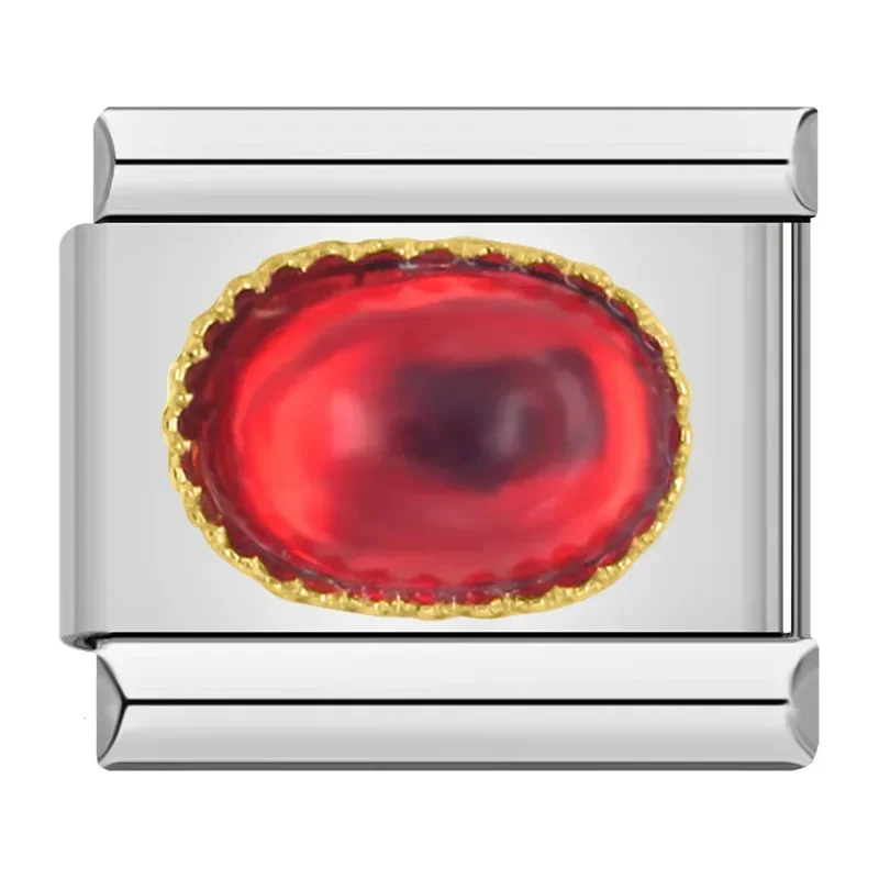 Elegant Red Glaze Floral Heart Charm for Bracelet Jewelry Making