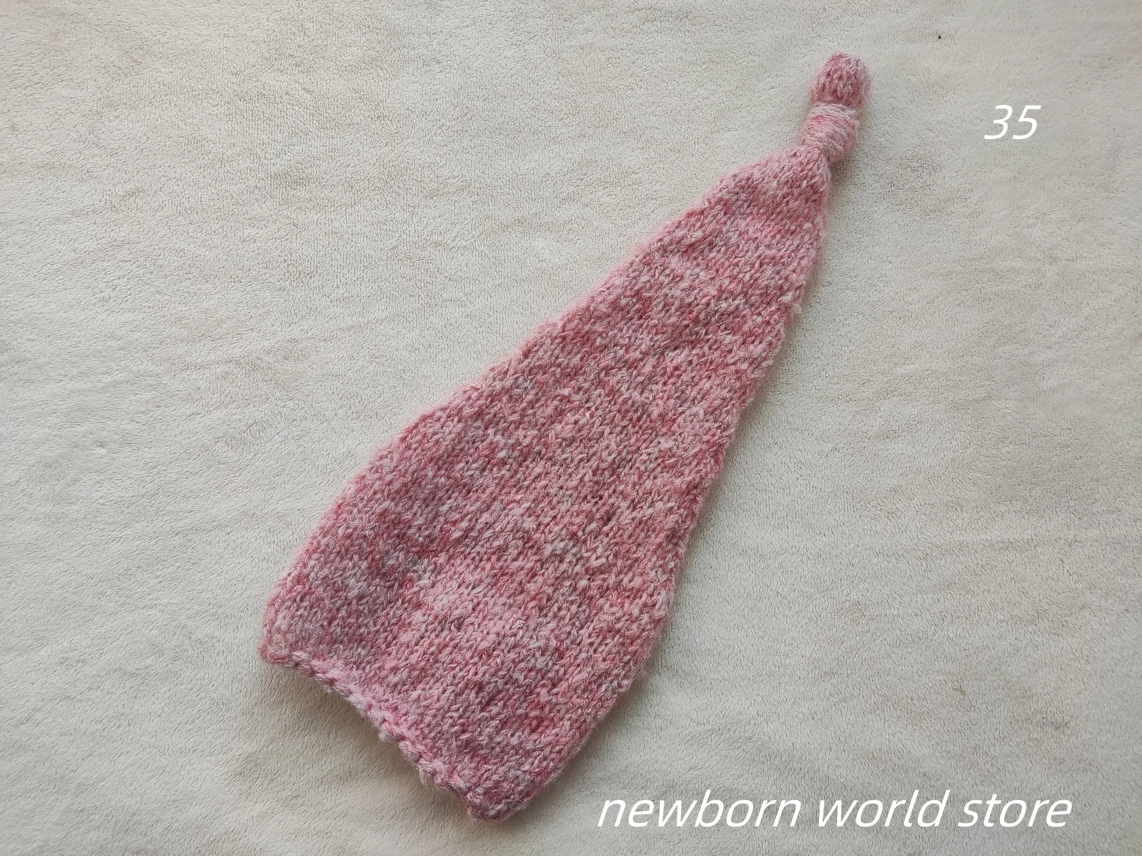 newborn photography props  stretch wool mohair long hat 4