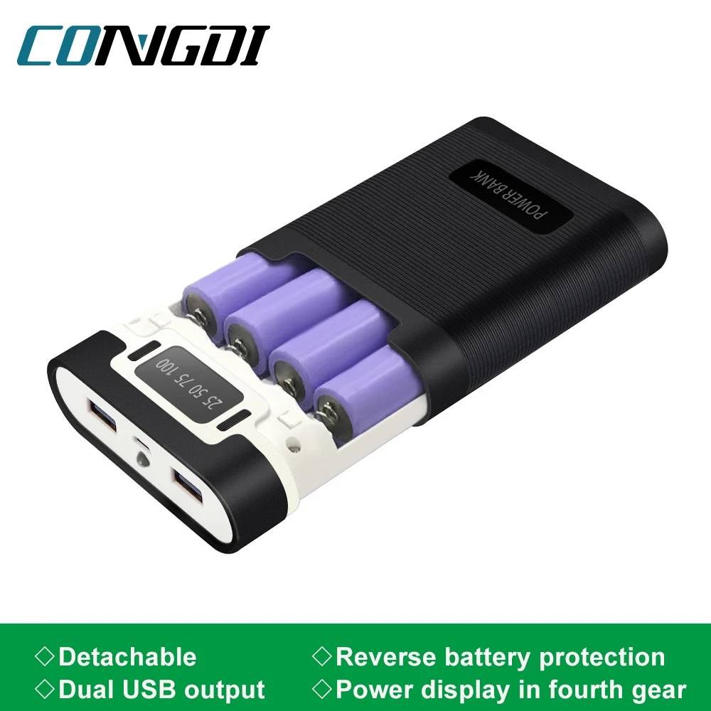 18650 Battery Holder Power Bank Case Digital Display 5V 2A Dual USB 18650-battery-holder-power-bank-case-digital-display-5v-2a-dual-usb