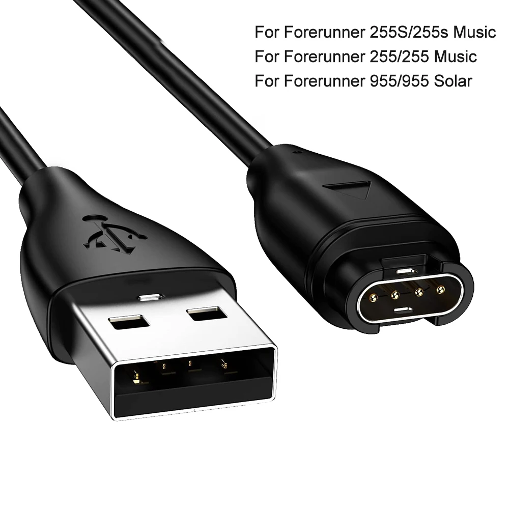 Charging Cable Charger For Garmin Forerunner 255 255S Music 955 Solar Sport  USB Fast Charging Replacement