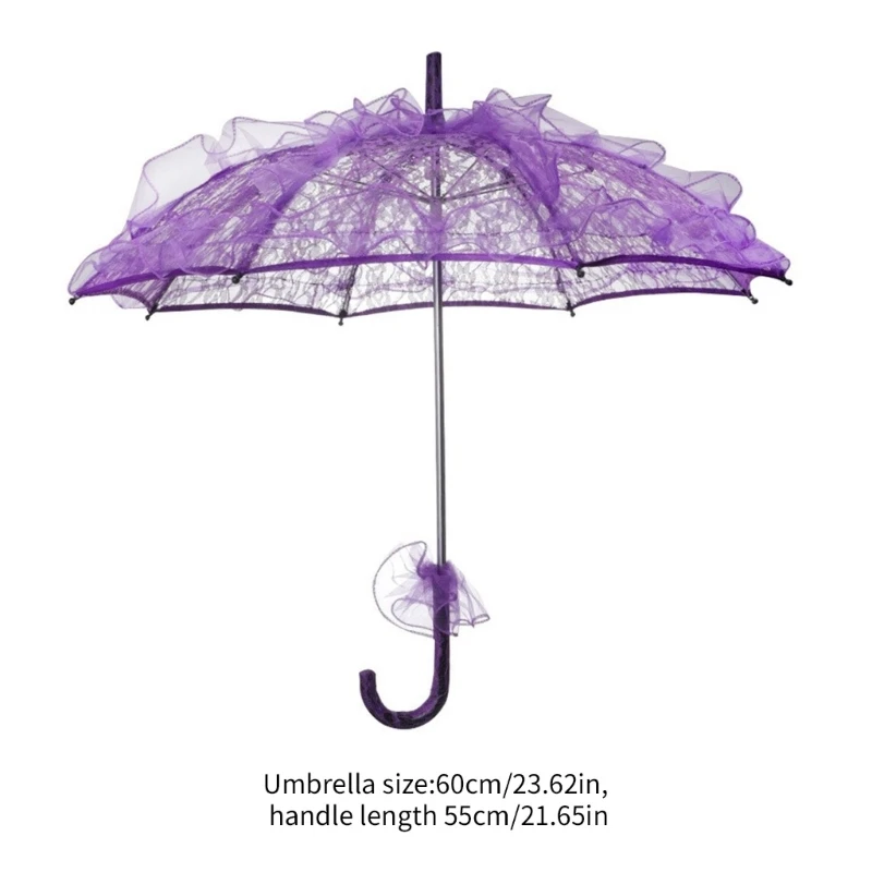 Lace Parasol Elegant Lace Umbrellas for Outdoor Party Photo Props