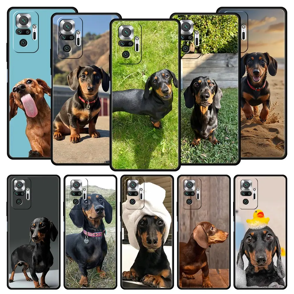 Dachshund Silhouette Dog Design Phone Case - Cute and Stylish Cover