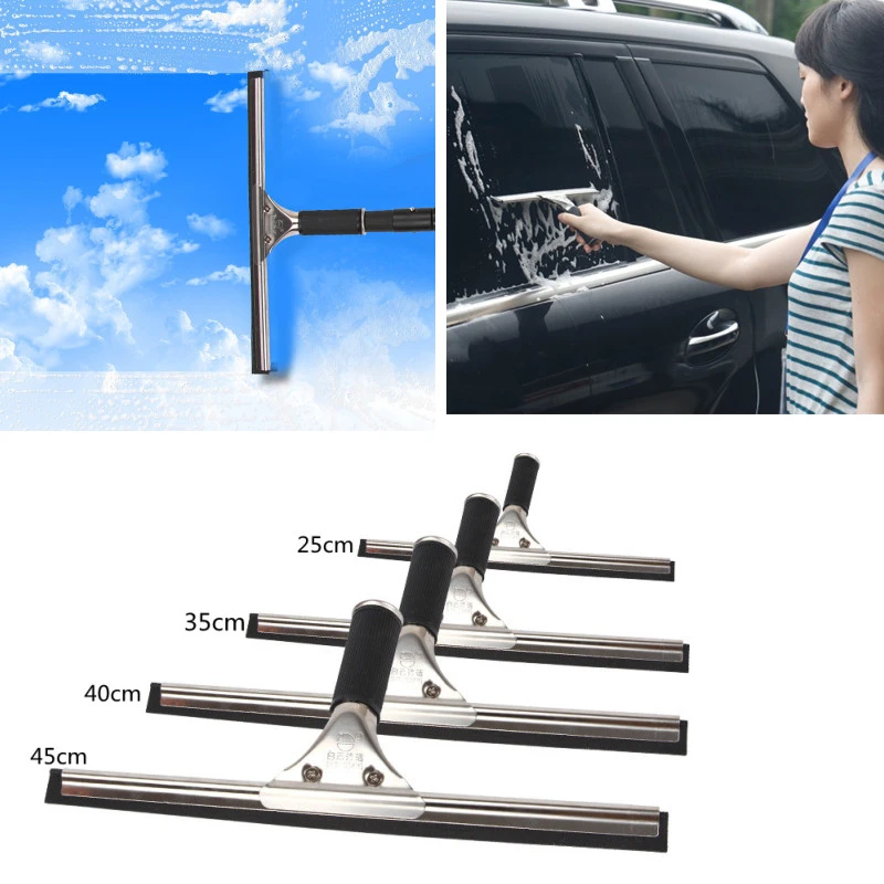 Window Squeegee Scraper Stainless Steel Glass Window Squeegee Cleaner