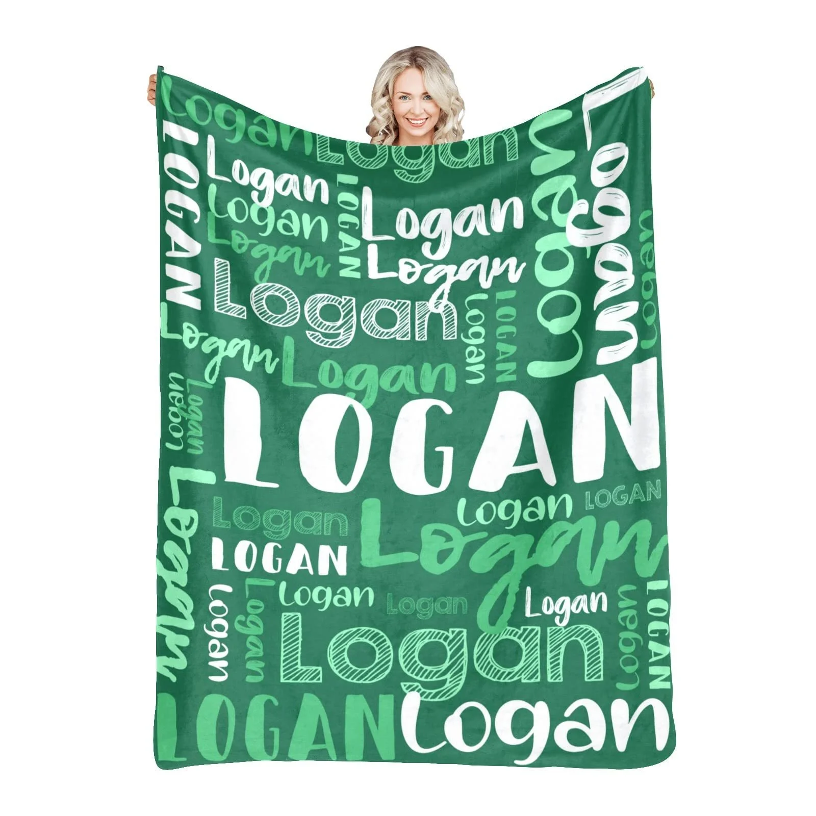 Personalized Flannel Baby Blanket - 30 Color Options, Custom Name, Monochrome Fleece Gift