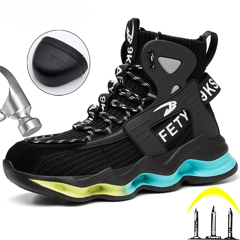 

Work Boots Men Designer New Safety Shoes Men European Standard Steel Toe Shoes Anti-smash Anti-stab Indestructible Shoes