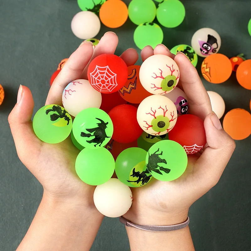 100/10 pezzi di Halloween che si illumina al buio palline rimbalzanti giocattolo per bambini dolcetto o scherzetto regalo sacchetto di regali riempivo bomboniere di Halloween fornura  15