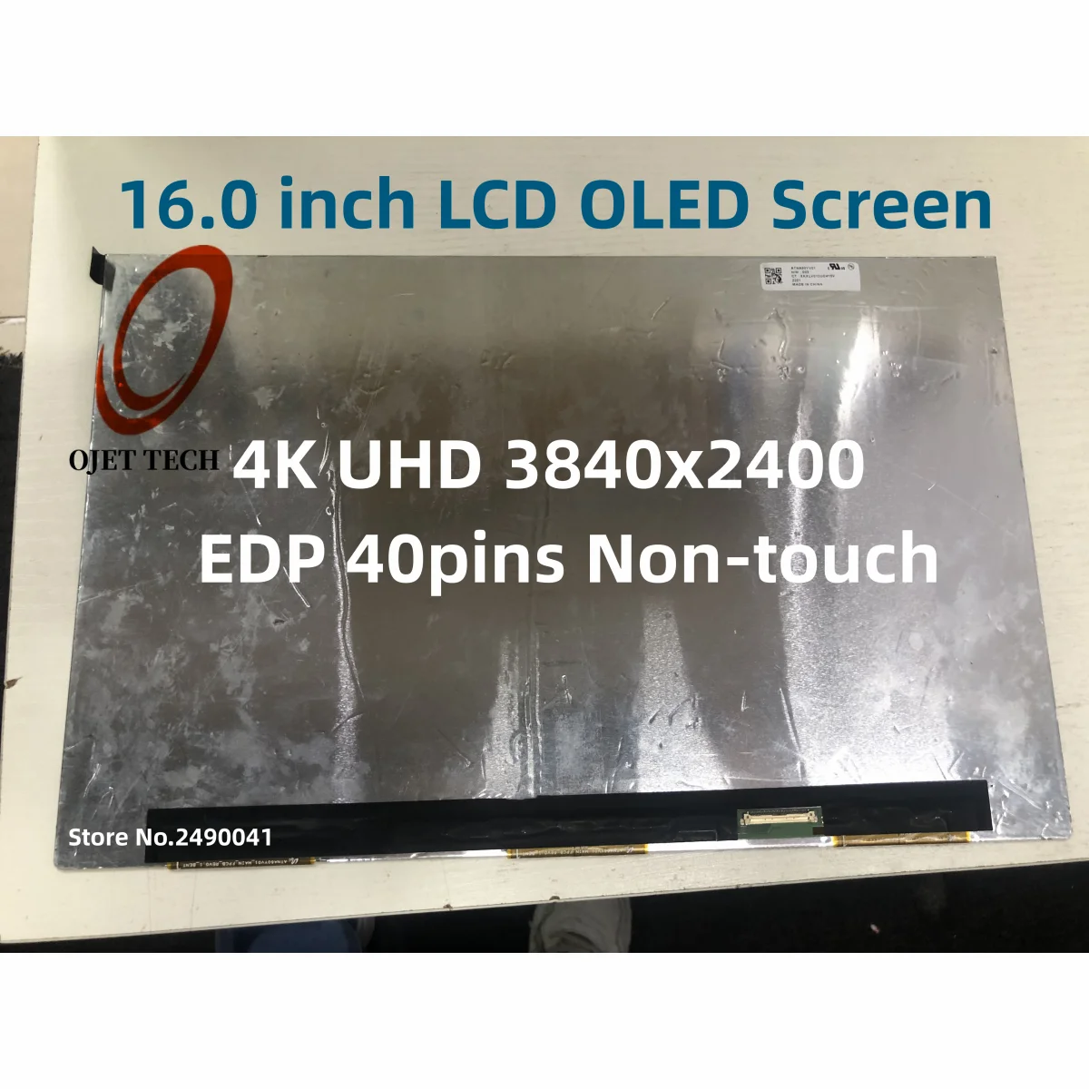 

ATNA60YV01 ATNA60YV01-0 16-дюймовый ЖК-экран OLED дисплей для ноутбука AM-OLED IPS панель 4K UHD 3840x2400 EDP 40 контактов без касания