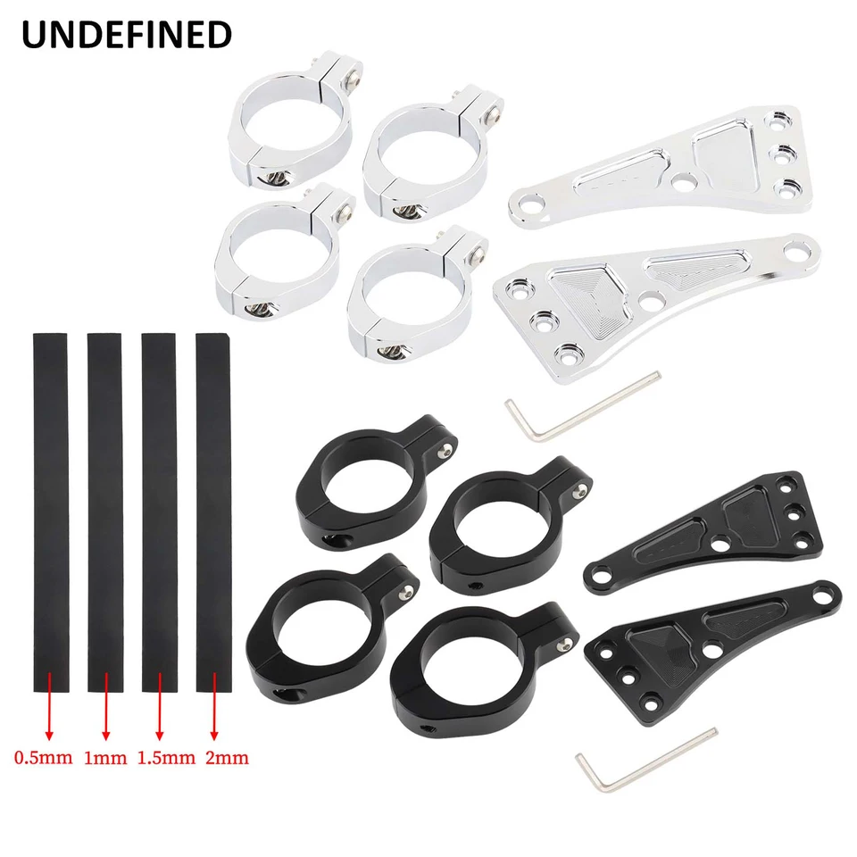 Support De Phare 33mm-58mm, Pince De Montage, Tube De Fourche, Support De Lumière 54mm 49mm 45mm 41mm 37mm Moto Bobber Café Racer Universel